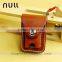 Vintage leather tourist souvenir cigarette case with lighter