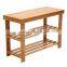 2-Tier Shoe Rack Entryway Shoe rack solid Bamboo Shoe Bench Shoe storage