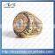 Graduate University Master fashion brass alloy 3D big gold ring                        
                                                Quality Choice