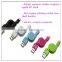 Colorful 80 cm mini retractable usb cable durable and high speed 2.4 A charging current for iphone