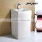 one piece bathroom pedestal basin