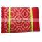 Teal and red african head embroideried nigerian gele aso-oke for head tie