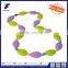 Fashion Latest Design Beaded Necklace Wholesale/Safe Silicone Teether Beads Necklace For Baby
