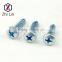 Stainless Steel Hardened Blue Zinc Plated Cross Pan Self Tapping Screw DIN 7981