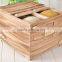 Wholesale quality wooden storage square rice box