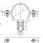pipe clamp fitting Welding type lamps M8+10 without rubber