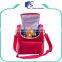 Long shoulder strap two compartments girl cooler bag insulated