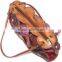 handmade crochet leather bag for female trendy style best quality material low price