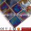 IMARK Iridescent Blue Color Hot Melt Square Glass Recycle Glass Mosaic Swimming Pool Tiles