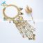 Wholesale Handmade Metal Long Tassel Coin Pendant Maxi Necklace Women