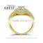 2 Halo Step Round 10K Gold Yellow Ring Sona nscd Simulated Diamond Ring Jewelry Ring New Wedding Engagement Rings For Women Gift