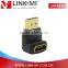 LM-HMF90 90 Degree HDMI1,4 Version HDMI Male to HDMI Female Adapter For LCD TV/Set-top Box/Camera