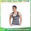 Custom Your own Logo Men Fitting Sleeveless tank top Leisure Green Stripe Tank Tops