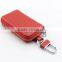 customized durable genuine leather key case car key bag with zipper