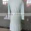 Lady's extra long knitted wool cardigan with belt