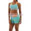 Womens Sports Top Infinity Fitness Bra With Removable Padding Cross Strap Back
