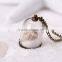 Fashion Stereoscopic Glass Ball The built Starfish Conch Shell Pendant Long Vintage Copper Chain Pendant Necklace