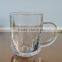 Wholesale handle drinking glass mug clear tea cup