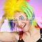 Multi color party wig, cheap synthetic colorful cosplay wigs wholesale