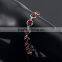 Rellecona 18k white gold plated bracelet big ruby CZ gemstone bridal jewelry