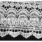Latest lace new style embroidery design white cotton lace dress fabric