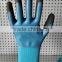 palm coated black micro foam nitrile glove for automotive repairing