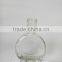 115ml small transparent white empty flat-shaped liquor glass bottles with screw caps