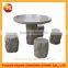 Nature stone table and chairs with high polished on top