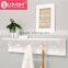 bathroom Wall Shelf with 5 Pegs wall mounted clothes towel hanger rack wooden wall shelf