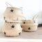 Natural small folding seagrass basket, panier basket