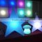 popular colorful rechargeable battery LED star shaped light for night club using