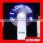 UCHOME Mini Hand Held LED Light Fan Battery Operated Customized Message LED Mini Fan