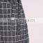 summer fashion grey double belted check cheap shorts OEM service