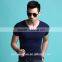 Cheap Plain Printing Pure Color Cotton Men V-neck T-shirt Wholesale China
