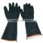 high quality chemical black rubber glove for Chemical Factory