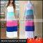 Brand Design Fast Selling Wholesale Splicing Maxi Dress Cotton Long Women Dresses Sleeveless Beach Clothing