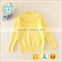 Autumn Winter Plain Hot Sales Clothes Children Cardigan Girls Pullovers Pure Yellow Sweaters For Winter
