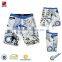 blue and white line design men board shorts