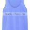 Blue blank gym tank top for women
