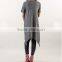 Custom super longline t shirt with asymmetric hem