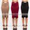 Elasticized Waist Bodycon Fit Pencil Skirt Ladies Office Skirt Wholesale
