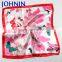digital printing silk satin polyester lady summer square satin scarf