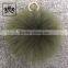 2017 Factory Wholesale raccoon fur pom poms hairy ball keychain