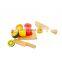 Best Selling Solid Wooden Montessori Kindergarten Educational Toys Wooden Fruit Cutting Set With High Quality