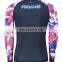 Custom lycra fabric sublimated rashgard china rash guard manufacturer