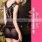 Hollow Design Women Black Sexy Sleepwear Tight Erotic Pajamas Dress