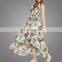 New Design Fancy Women Summer Dress Floral Printed Women Maxi Long Dress