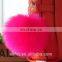 Handmade colorful faux fur pom pom keychain