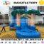 Used Coconut Trees Theme Inflatable Climbing Water Slide With Pool For Backyard