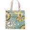 multi-colored printing canvas shoulder bag with zipper